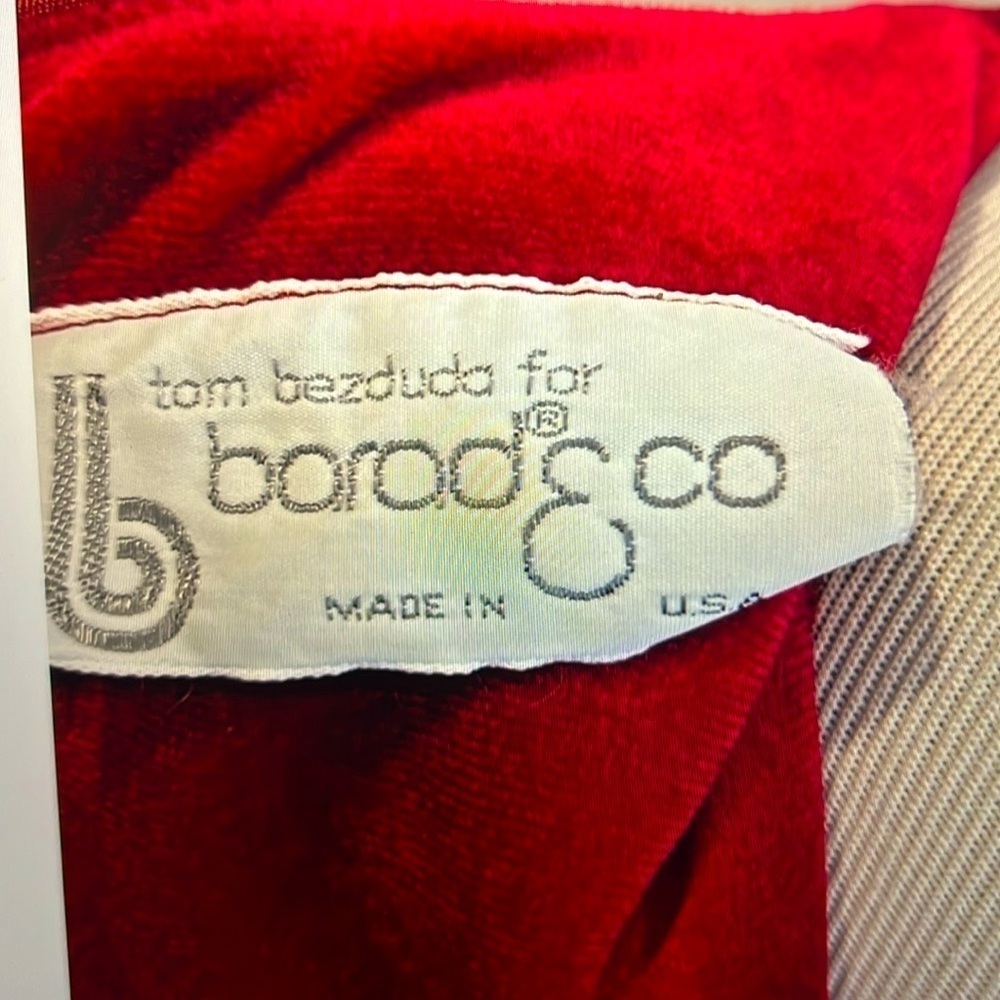 Tom Bezduda Bard & Co Red Velour Robe Rhinestone Small - Picture 4 of 6